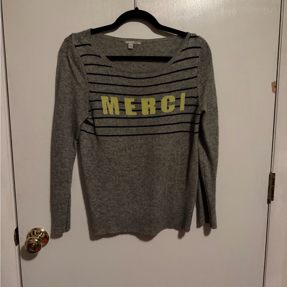Halogen Gray “Merci” Sweater